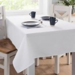 Plain White Rectangle Tablecloth White