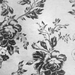 Cabbages & Roses Provence Toile Blue Fabric Black and White
