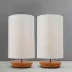 Taora Set of Two Wooden Table Lamps Wood (Brown)