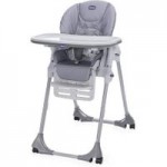 Chicco Polly Easy 4 Wheel Nature Highchair Grey