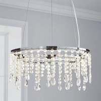 Glendora Crystal LED Hoop Light Fitting Clear Interior