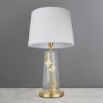 Frenso Ivory Metal Leaf Table Lamp Cream