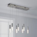 Moscow LED Bubble Glass Diner Ceiling Light Fitting Silver