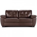 Brisbane 3 Seater Leather Sofa Brown