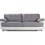 Carlton 3 Seater Leather Sofa Grey