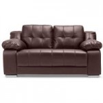 Coco 2 Seater Leather Sofa Brown