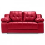 Coco 2 Seater Leather Sofa Red