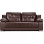 Coco 3 Seater Leather Sofa Brown