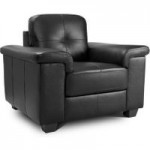 Ravello Leather Armchair – Black Black