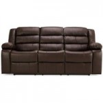 Whitfield 3 Seater Leather Reclining Sofa Brown