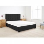 Banks Upholstered Bed Frame Black