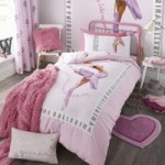 Catherine Lansfield Ballerina Pink Duvet Cover and Pillowcase Set Pink