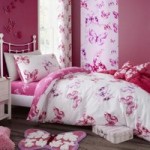 Catherine Lansfield Butterfly Pink Duvet Cover and Pillowcase Set Pink