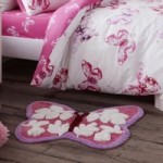 Catherine Lansfield Pink Butterfly Rug Pink