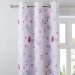 Catherine Lansfield Fairies Eyelet Curtains Pink