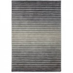 Grey Ombre Wool Stripe Rug Grey