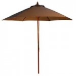 Taupe Wood Pulley 2.5m Parasol Taupe