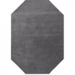 Grey Boston Shaped Wool Rug Grey