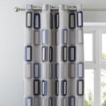 Elements Dahl Blue Eyelet Curtains Blue