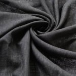 Linen Look Black Fabric Black