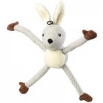 Tweed Grey Rabbit Dog Toy Grey