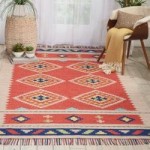 Red and Beige Baja 2 Rug Multi-Coloured/Red