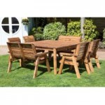 Charles Taylor Wooden 8 Seat Square Dining Set Wood (Brown)