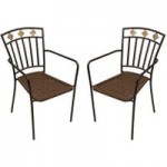 Europa Leisure Pack of 2 Malaga Chairs Brown