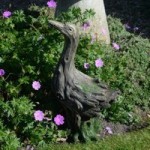 Driftwood Effect Duck Statue Brown
