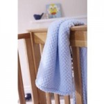 Clair de Lune Blue Honeycomb Baby Blanket Blue