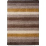 Elements Wool Stripe Brown Rug Brown