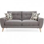 Brooklyn Fabric 2 Seater Sofa Grey