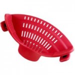 Handy Kitchen Red Pan Strainer Red