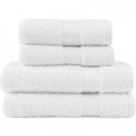 White Egyptian Cotton 4 Piece Towel Bale White