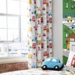 Catherine Lansfield Transport Eyelet Curtains Multi-Coloured