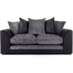 Denver 3 Seater Sofa Grey/Black