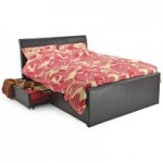Texas Faux Leather Bed Frame Brown