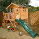 Winchester Tulip Playhouse with Slide Natural