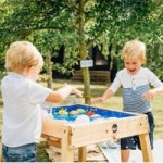 Plum Build and Splash Wooden Sand Pit Table Natural