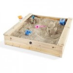 Plum Square Wooden Sand Pit Natural