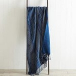 Cotton Dot 130cm x 180cm Throw Dark Blue