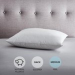 Fogarty White Duck Feather and Down Medium-Support Continental Square Pillow White