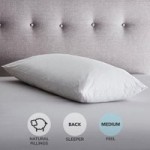 Fogarty White Duck Feather and Down Medium-Support Kingsize Pillow White