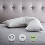 Fogarty White Duck Feather and Down Firm-Support V-Shaped Pillow White