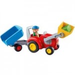 Playmobil 123 Tractor with Trailer MultiColoured