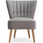 Isla Velvet Cocktail Chair – Light Grey Grey