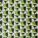 Orla Kiely Owl Fabric Green