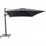 Palermo Cantilever Parasol with LED Strip Light Grey