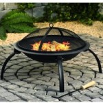 Kingfisher Outdoor Garden Patio Fire Pit Heater Black