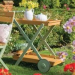 Wheeled Tea Trolley Green